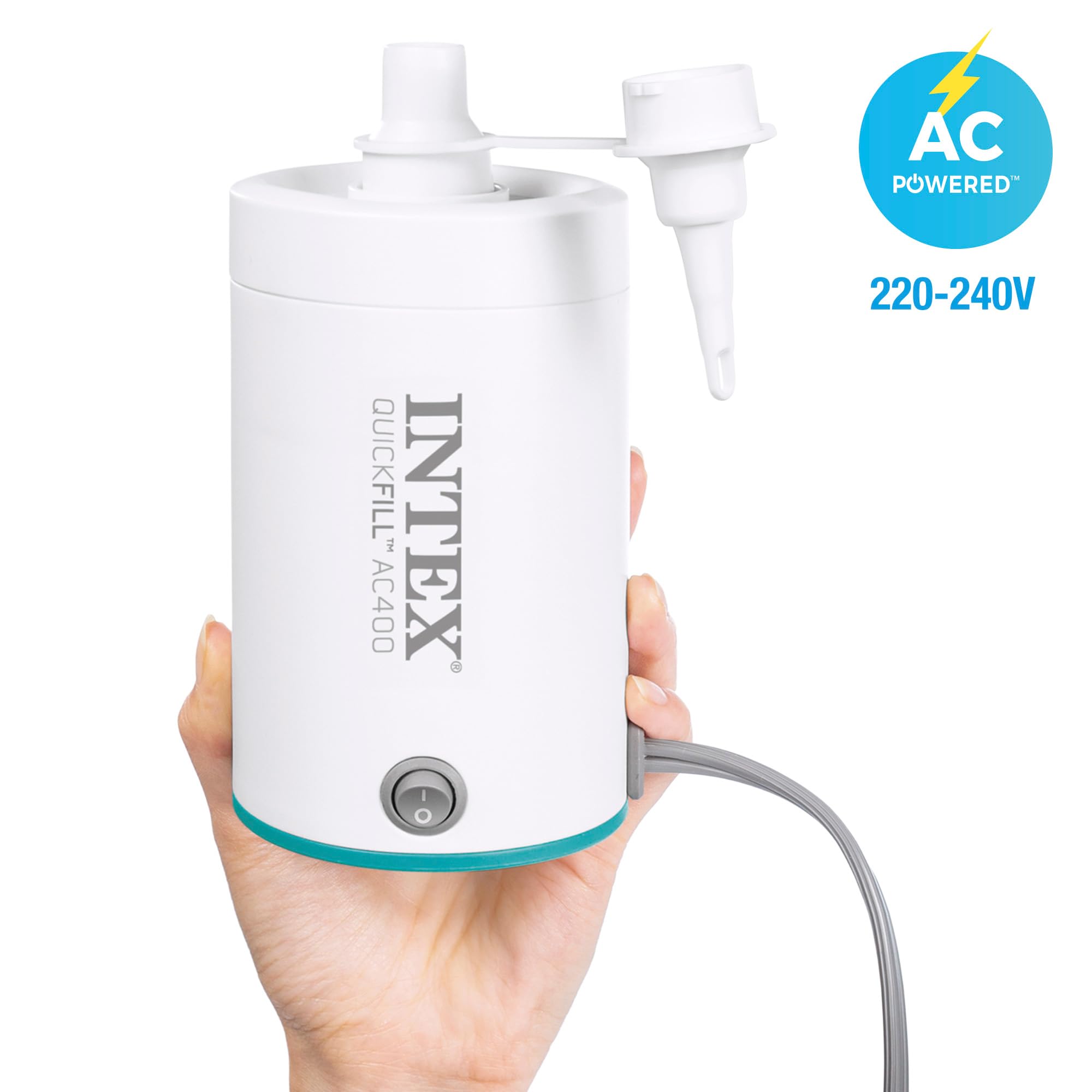 Intex 66646 QuickFill AC400 pompa elektryczna do pompowania i opróżniania, tworzywa sztucznego, biała