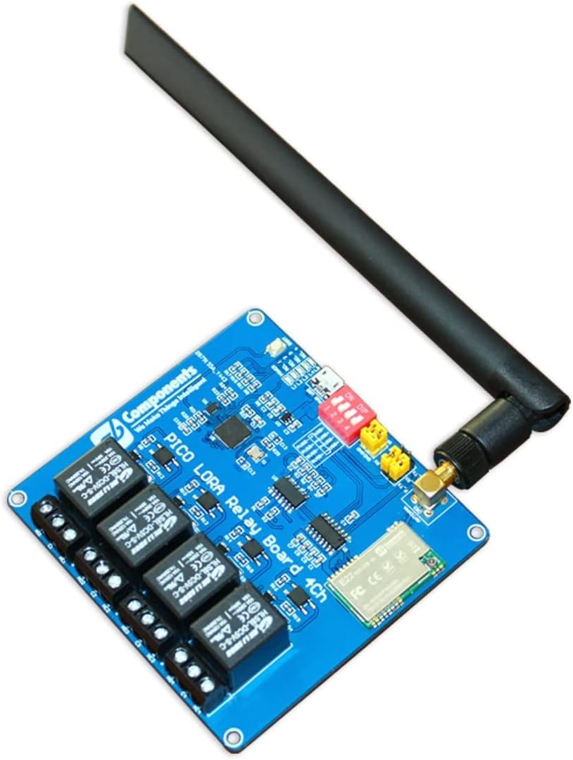 sb GatePi 4 Channel - LoRa Based Relay Board 4 Channel Relay with LoRa Module Based on Raspberry Pi 2040 Smart Data Transmission LoRa Module, Transmission up to 5 KM (433MHz)