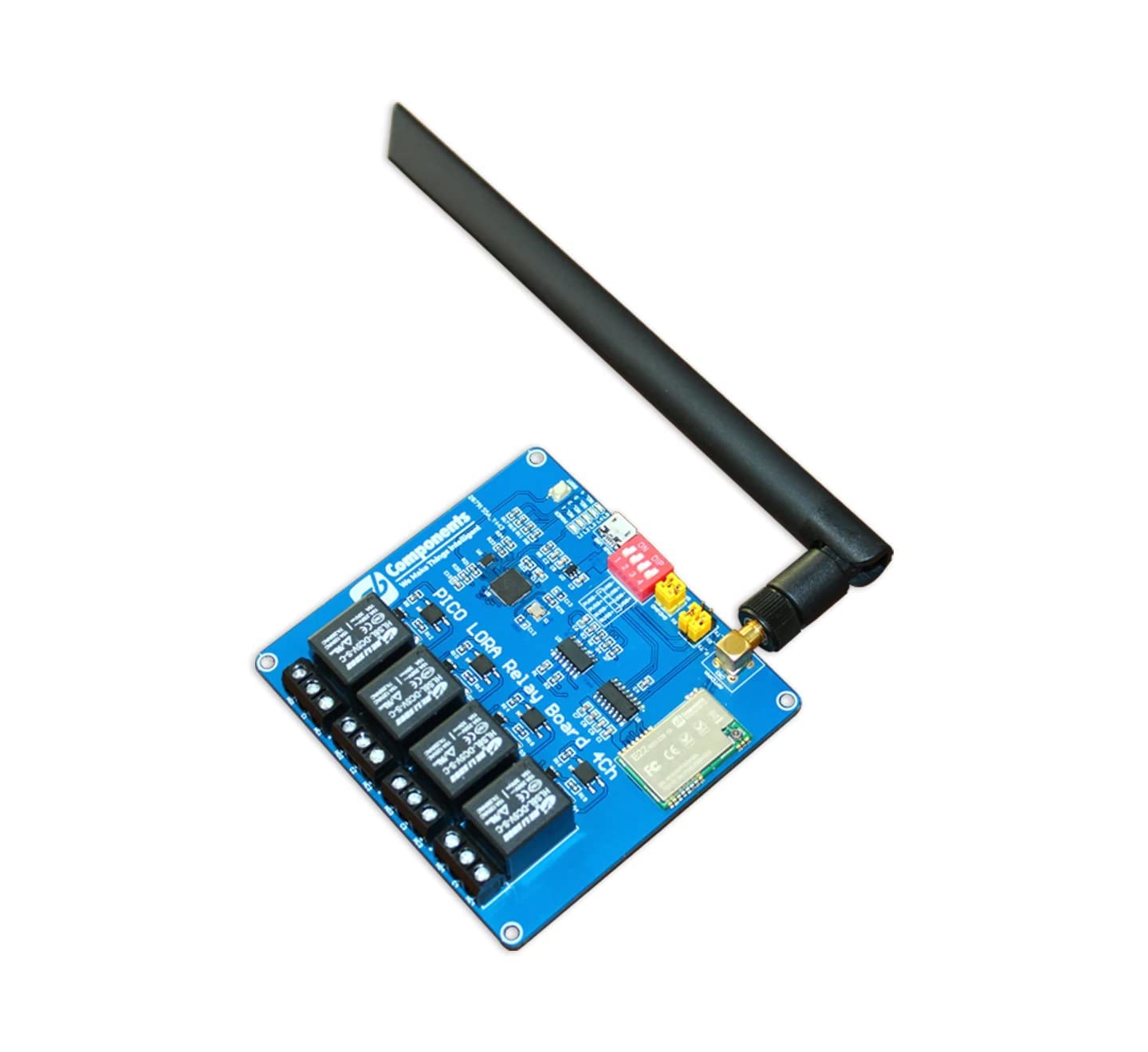 GatePi 4 Canali - Relè a 4 Canali LoRa Basato su LoRa Relè con Modulo LoRa basato su Raspberry Pi 2040 Smart Trasmissione Dati Modulo LoRa, Trasmissione fino a 5 KM (868MHz)