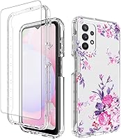 Vista 1 de Funda para Galaxy A13 4G/A13 LTE 4G SM-A135F con protector de pantalla de vidrio templado, suave 360 cuerpo completo, a prueba de golpes