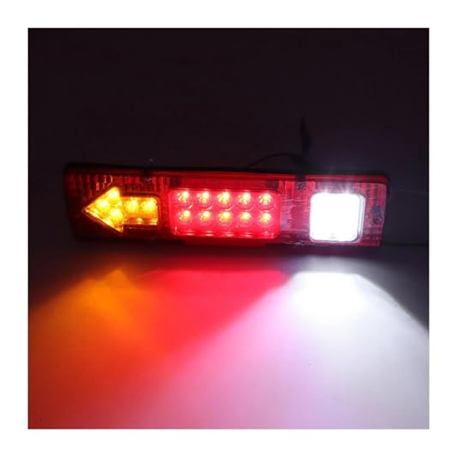 2 Pezzi Indicatore Di Direzione Posteriore LED Barra Rimorchio Luce Di Riserva Marcia Luce Posteriore Indicatore Freccia Rimorchio Per Barca Camion Luci posteriori