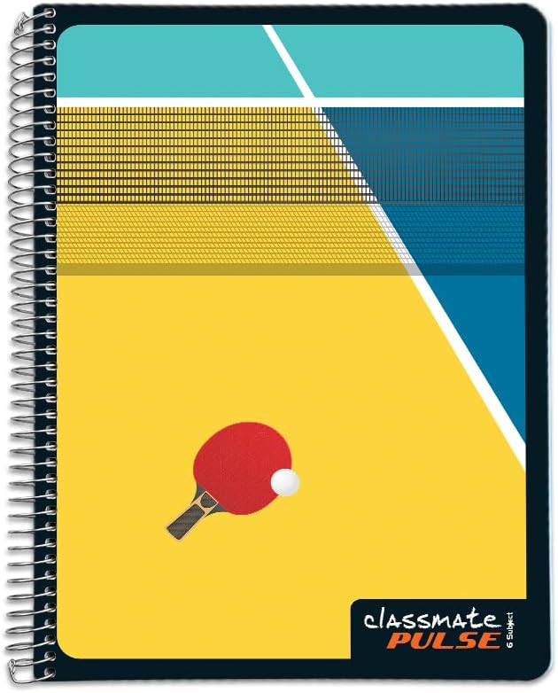 - Classmate Pulse 6 Subject Spiral Notebook - Pack of 1 | Single Line | 500 Pages | A4-29.7cm x 21.0cm | Attractive Cover Designs | Soft Cover | Ideal for College Students and Professionals