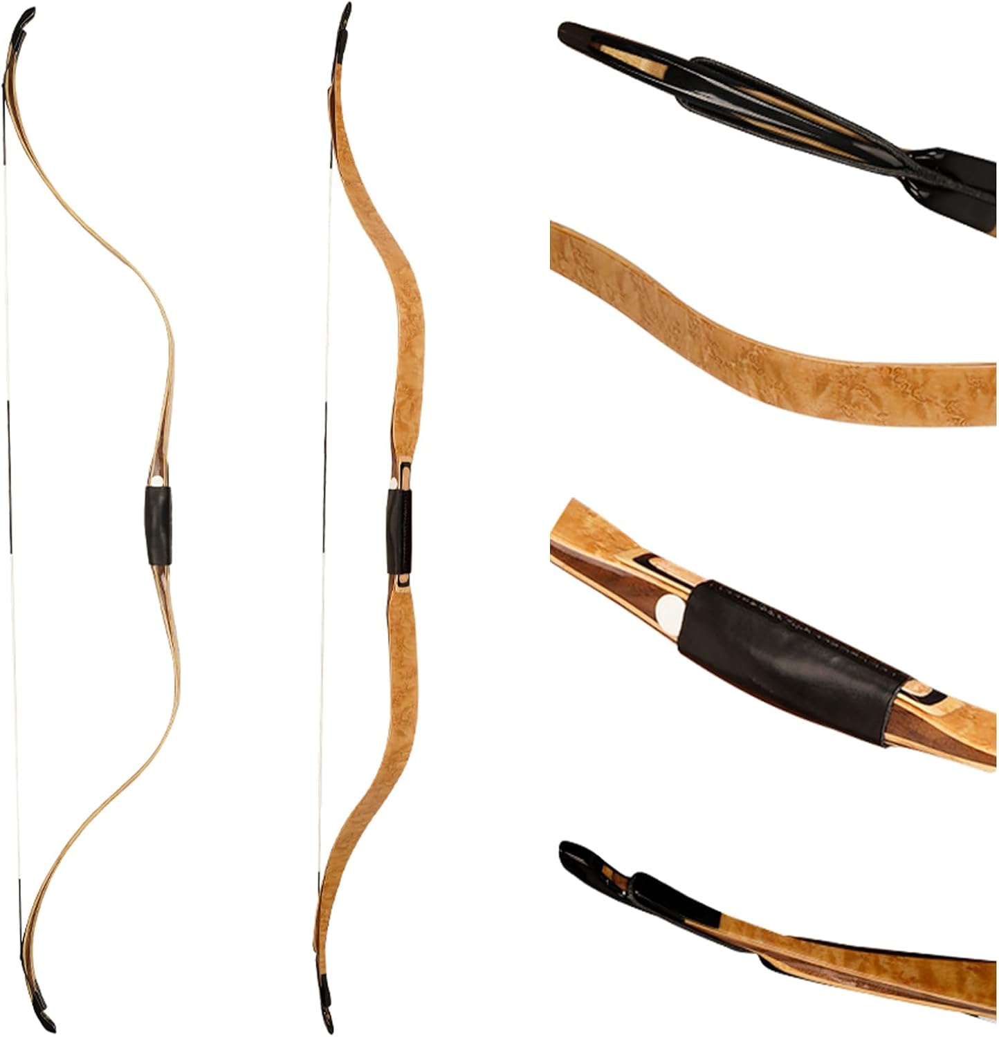 AF Archery Recurve Bow Traditional Horse Bow for Mounted Archery and Precision Shooting, Sicai Bow Peak Heritage of Ming Dynasty, 30-50 lbs