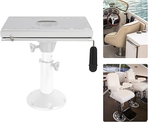 Miniatura 9 de Soporte de montaje para asiento de barco, banco deslizante, placa deslizante para asiento de yate con asa, base de asiento de aluminio chapado