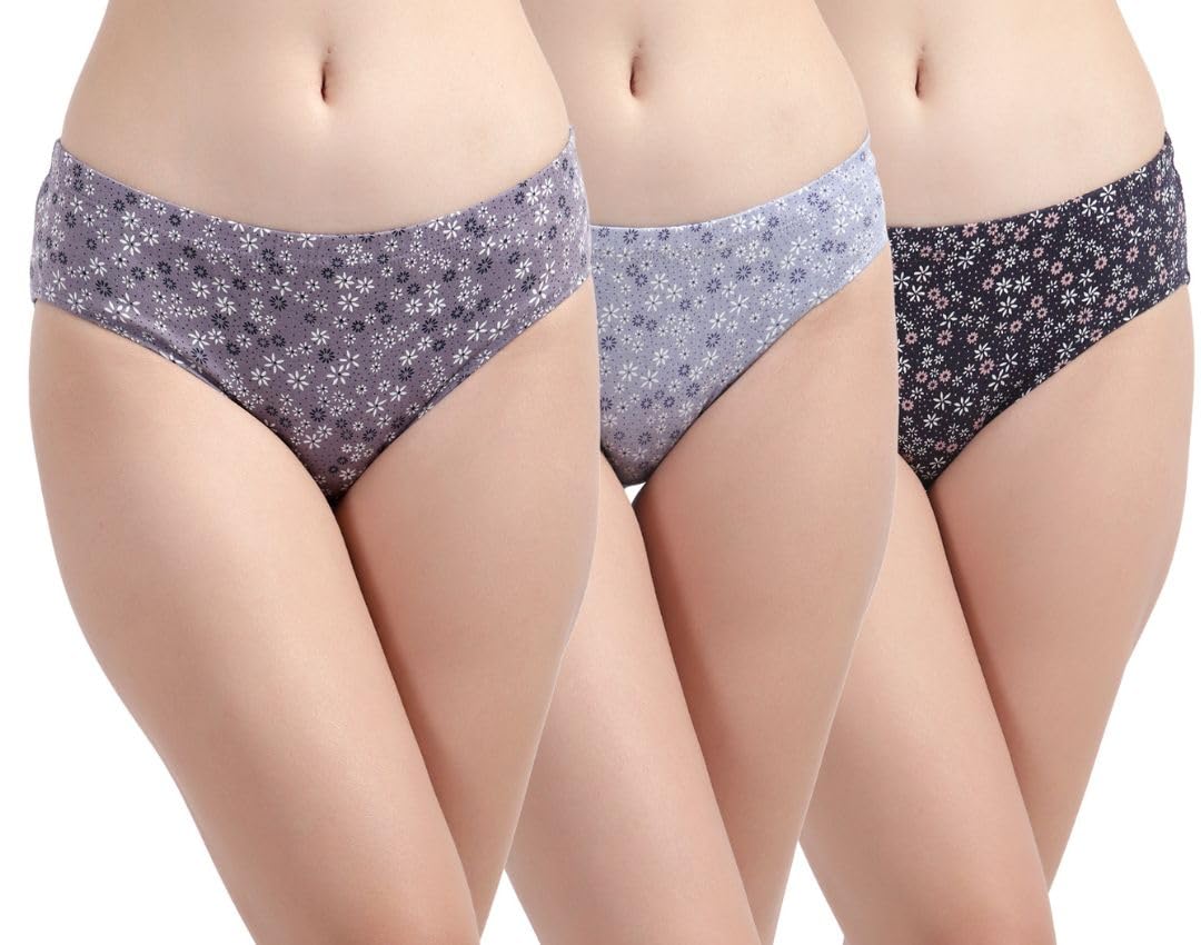 fabura Multicolour Floral Print Hipster Panty Combo Pack of 3 for Women-picture-44