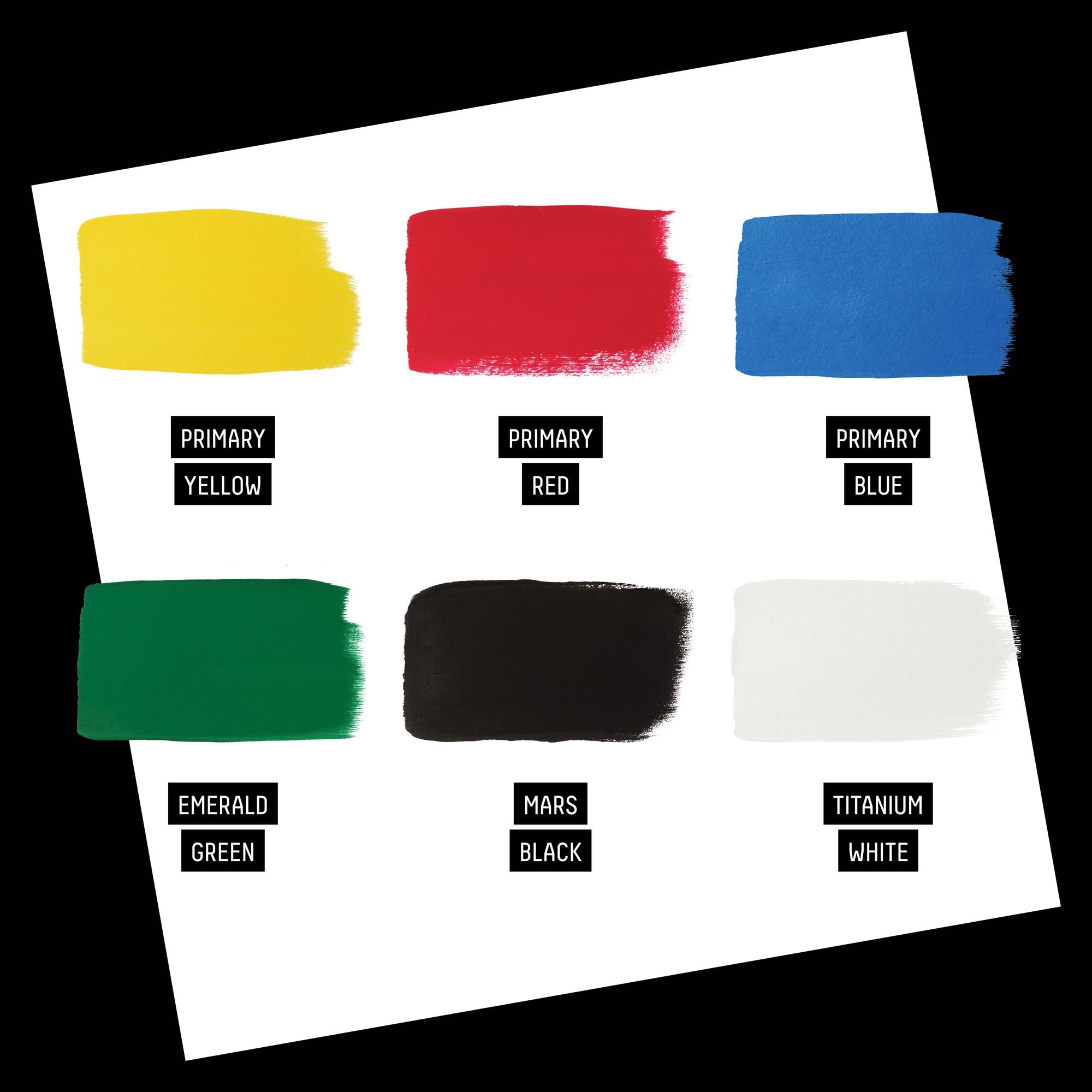 Liquitex 3699323 Profesjonalny gwasz akrylowy, farby podstawowe, zestaw 6 butelek po 59 ml
