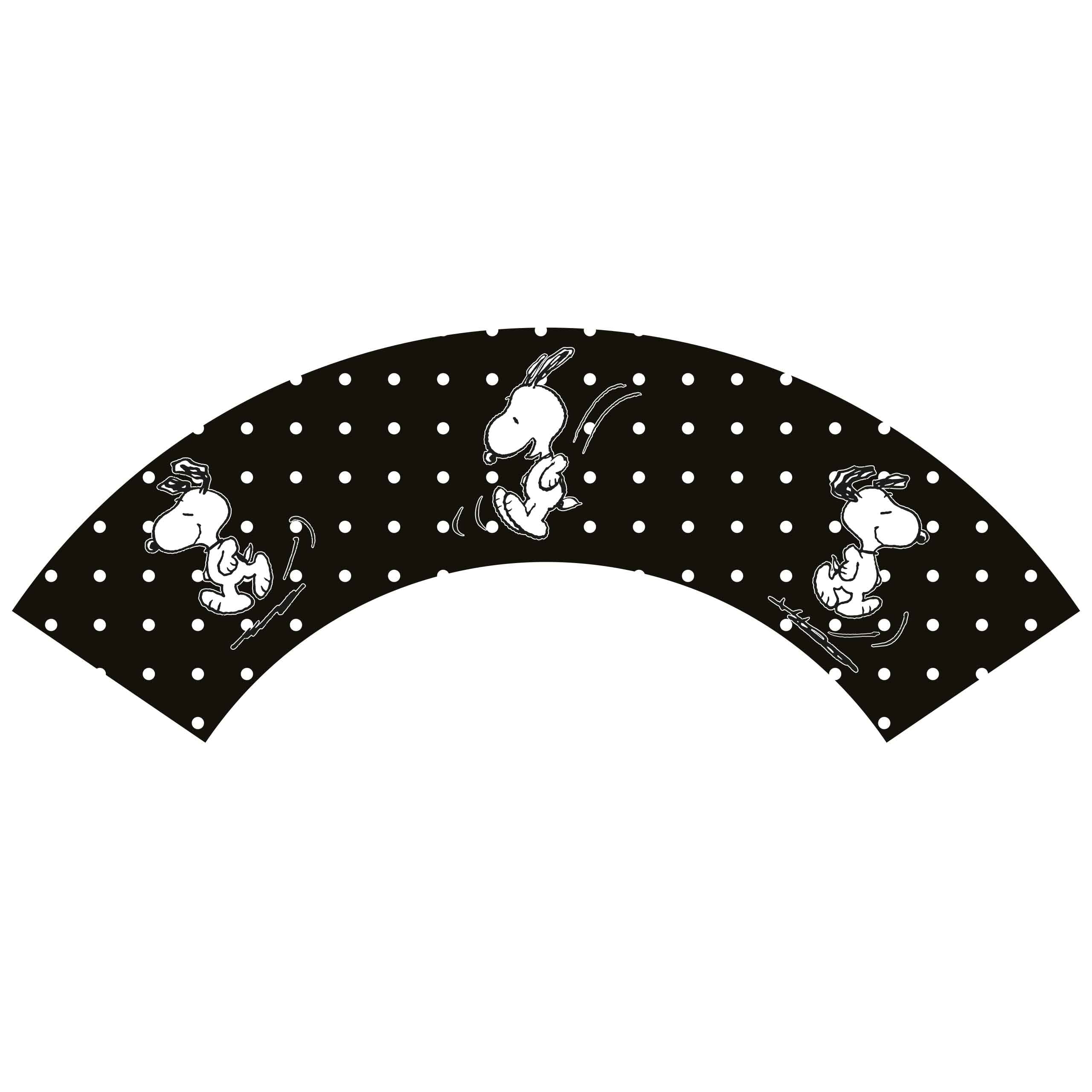 United Labels The Peanuts Ciotola per cereali – Snoopy Ciotola nera con pois in porcellana 500 ml