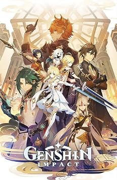 Genshin Impact Poster Anima Manga Photo Wall Art Picture A4
