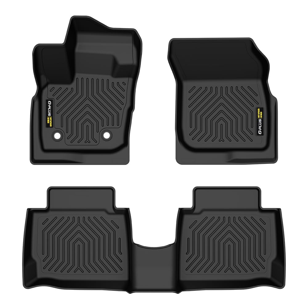 G-PLUS 3PCS Floor Mats Cargo Liners, Compatible with 2016-2024 Dodge Durango, Fit Jeep Grand Cherokee 2016-2021/Cherokee WK 2022, 1st & 2nd Row TPE