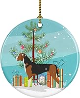 Vista 38 de Caroline's Treasures Adorno de cerámica con cola de perro pastor inglés antiguo para colgar en el árbol de Navidad, para el hogar, Navidad, fiestas