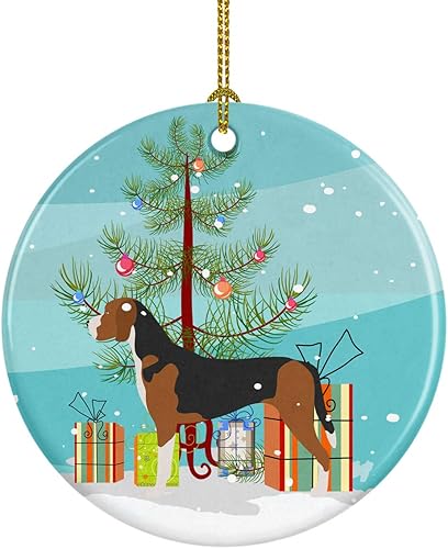 Miniatura 38 de Caroline's Treasures Adorno de cerámica con cola de perro pastor inglés antiguo para colgar en el árbol de Navidad, para el hogar, Navidad, fiestas