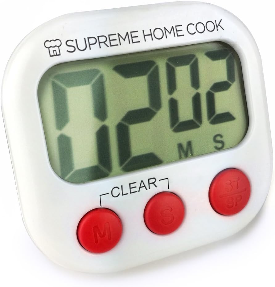 ALife Extra Large Digit Electronic Digital Kitchen Countdown Timer Red Buttons