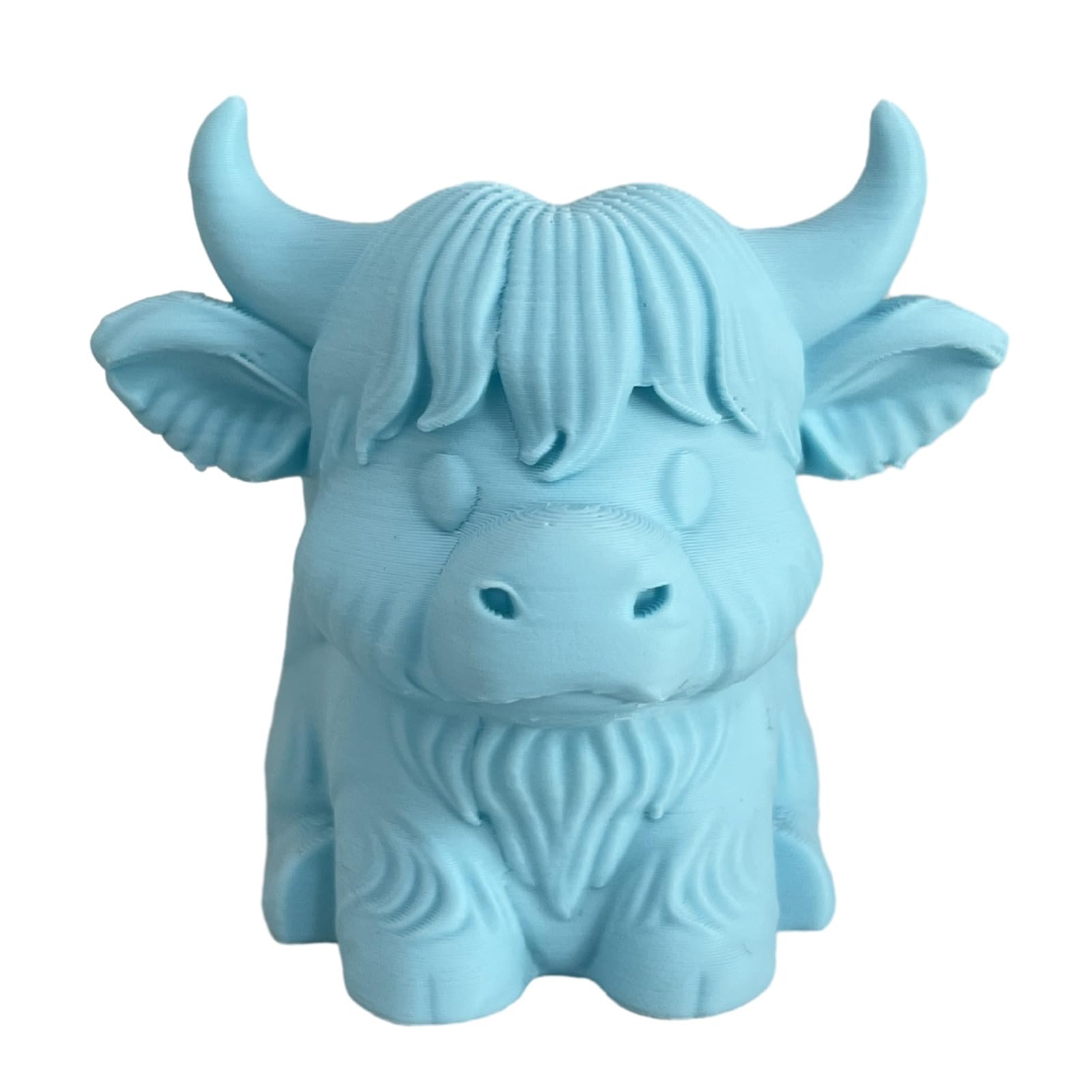 Glifora Highland Cow Pen Holder - Makeup Brush Organiser, Plastic Desktop Decor, Cute Desk Accessory for Pens, Scissors and Office Supplies