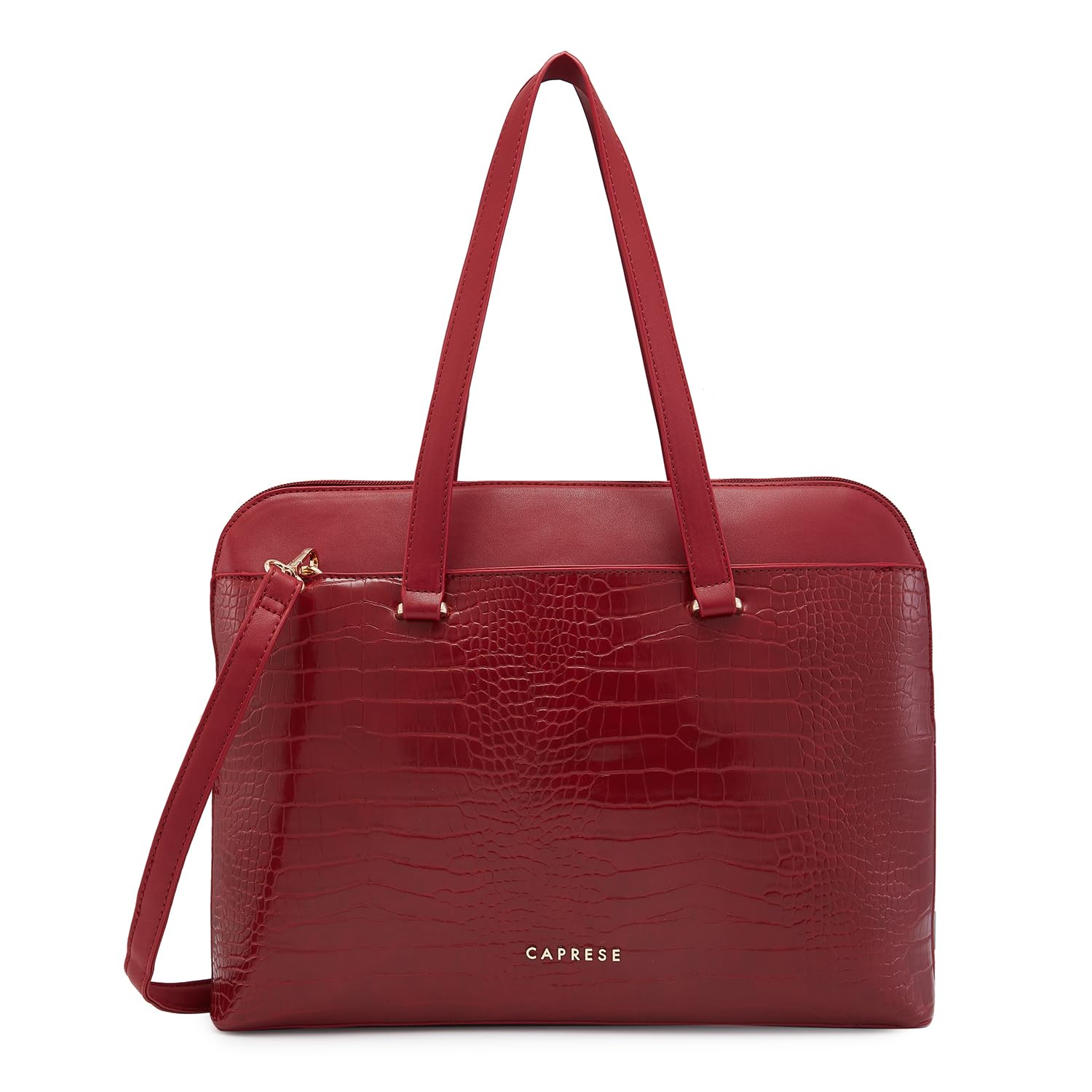Caprese Rima Laptop Bag Red Medium - Trendy Handbag for Women | 15’’ Laptop Compartment, Spacious, Detachable Sling Strap, Top Zip Closure, Laptop Bag for Women | Perfect for Office & Daily Use (B0DDCLJY1N) Amazon Price History, Amazon Price Tracker