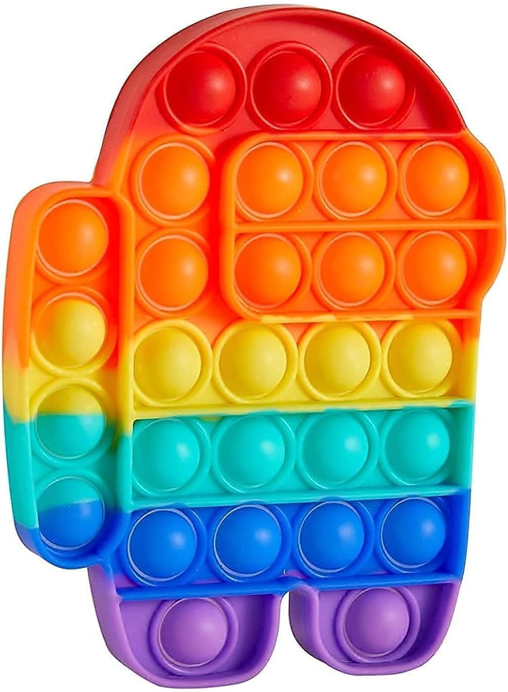 JIALTO pop it Pop It Fidget Toys,Push Pop Bubble Fidget Sensory Toy,Autism Special Needs Silicone Stress Relief Toy pop it Toy (Multicolor 1 Piece)