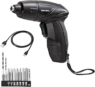 サンワダイレクト 電動ドライバー 充電式 USB-C ビット10種類 LEDライト付き ドリルドライバー コンパクト 軽量 DIY 家具 800-TK056