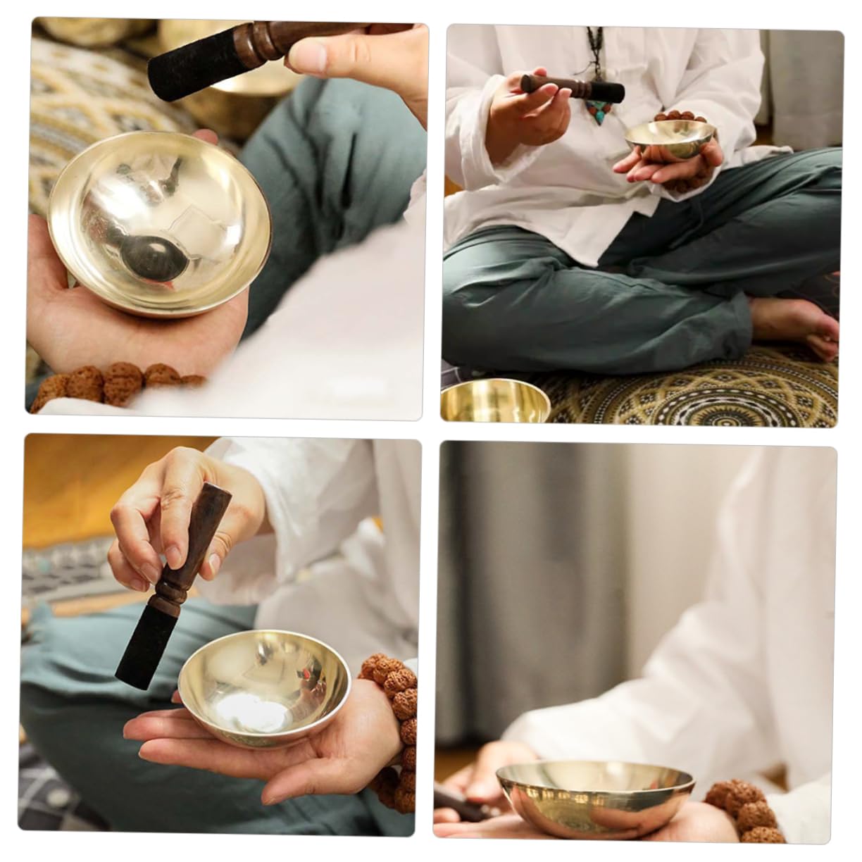 GALPADA 1 Set Meditation Singing Bowl Yoga Sound Bowl with Mallet for Calm Atmosphere for Home Decor and Meditation Practice