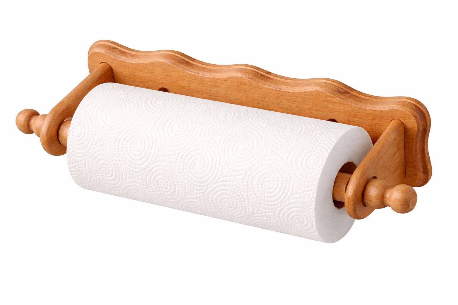 NUOVO CUCINA PORTAROTOLO FAGGIO LEGNO MURO FOGLIO ROTOLO ASCIUGAMANO DI CARTA DISTRIBUTORE – CHIARO