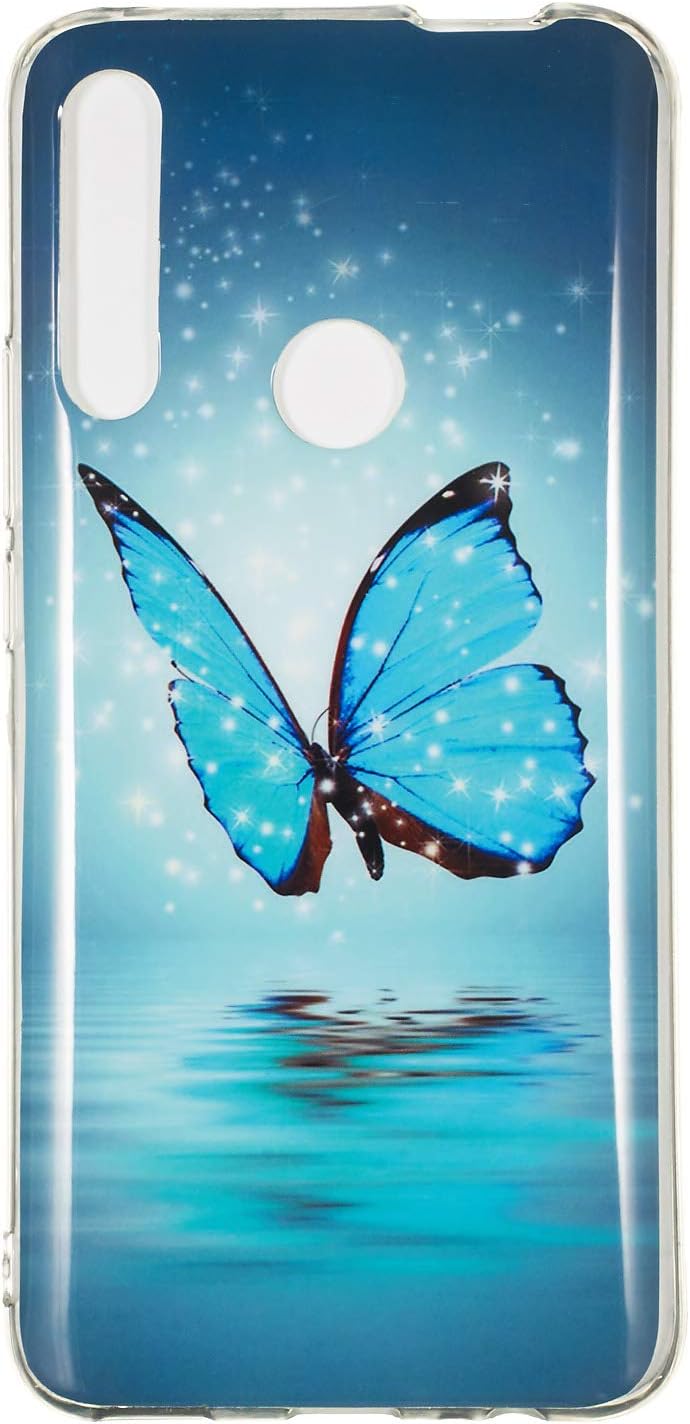 WINCH Huawei P Smart Z /Y9 Prime 2019 Case, Luminous Noctilucent Glow in The Dark Case Matching Design Protective Phone Back Cover TPU Shell Case for Huawei P Smart Z /Y9 Prime 2019 (Butterfly)