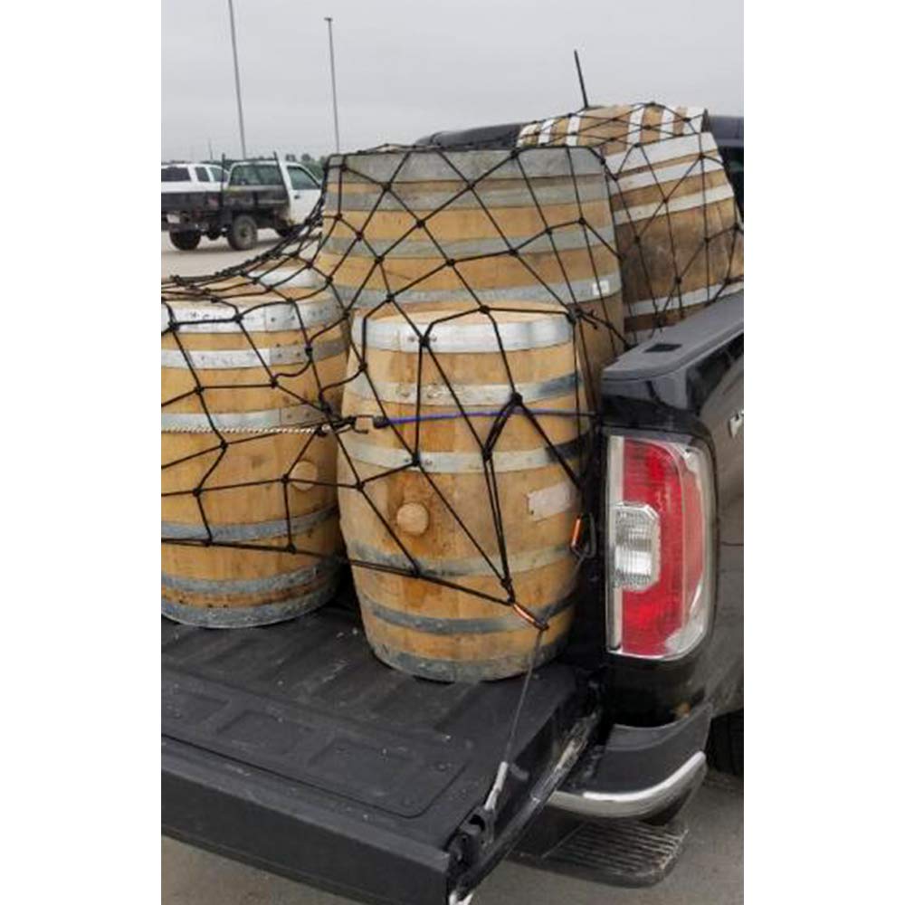 Rete di carico per camioncini Rete a Rete Elastica Rete per Camion Rete per Bagagli Deposito Organizzatore Rete a Rete con Ganci per Furgone per Auto Pickup SUV MPV