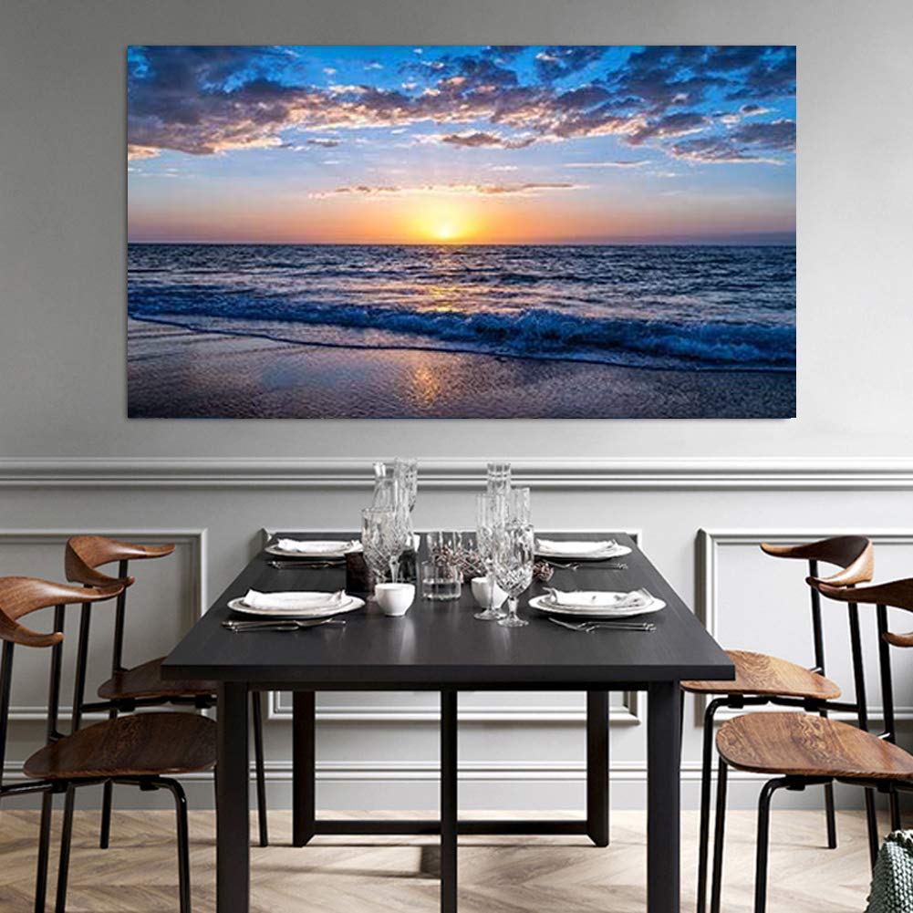 Amazon.com: ZENDA Sunset Beach Wall Art Beach Vacation Painting