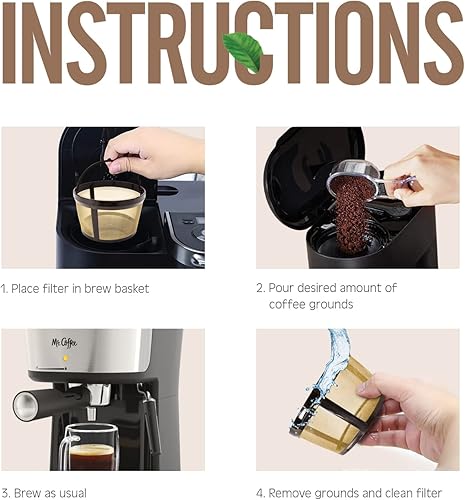 Miniatura 3 de Cesta de filtro reutilizable de 8 a 12 tazas con parte inferior cerrada para cafetera y cafetera MrCoffee  Reemplazo de filtro permanente para