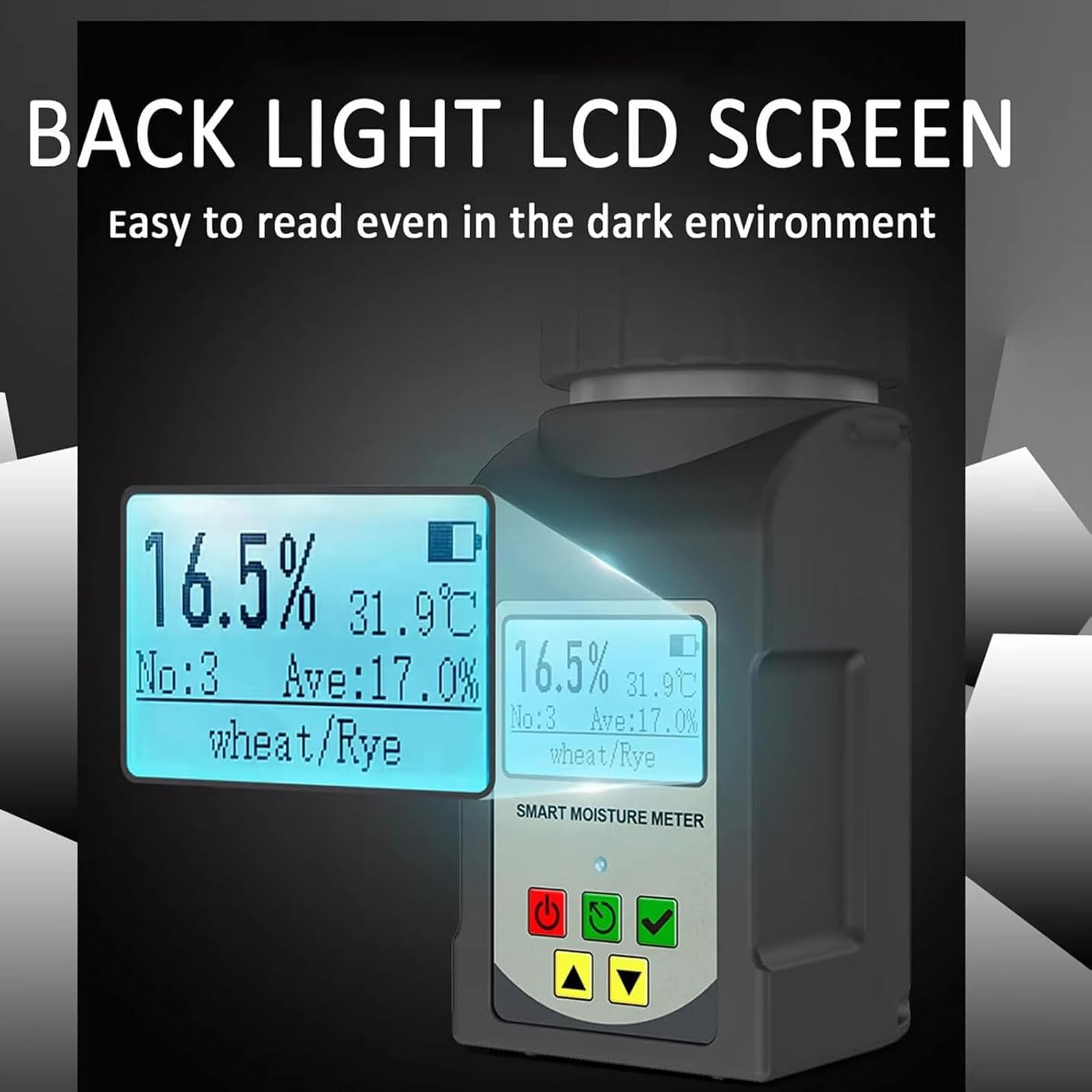 Medidor de humedad de granos, probador digital para 4.6%-36% de humedad, retroiluminación LCD, 99 lecturas, ajuste de temperatura, almacenamiento de datos, tipo taza de alta precisión