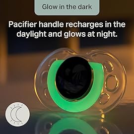 Tommee Tippee Night Time Pacifier, 18-36 Months, Symmetrical Silicone Baglet, BPA-Free Binkies, Glow in The Dark Technology, Green Rainbow, Pack of 6