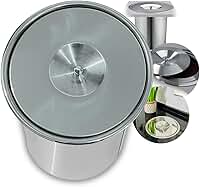 Cesto Lixeira De Embutir Pia Bancada Cozinha Banheiro 5 Litros Inox Aluminio Escovada