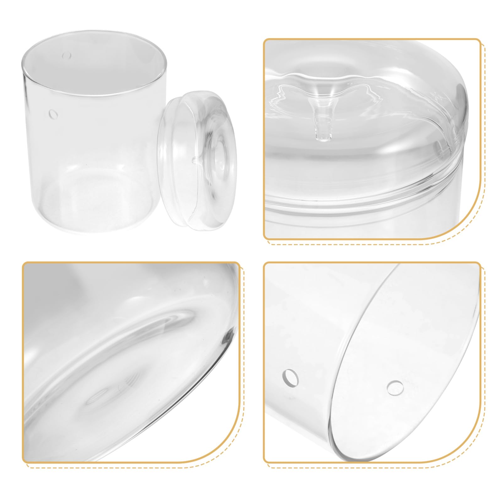 Happyyami Terrario in Vetro per Muschio e Piante, Vaso Micro-paesaggio Trasparente, Decorazione da Tavolo per Casa e Ufficio, Multiuso
