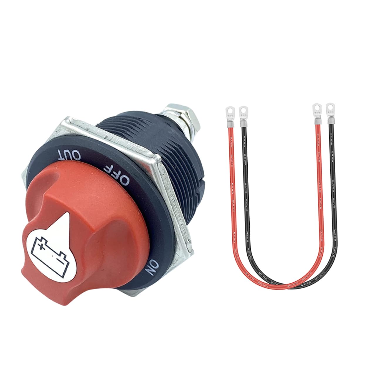 GARVALON 12v-24v Battery Post Cut Off Switch Rv Battery Disconnect Waterproof Toggle Switch Marine Car ATV Truck Camping