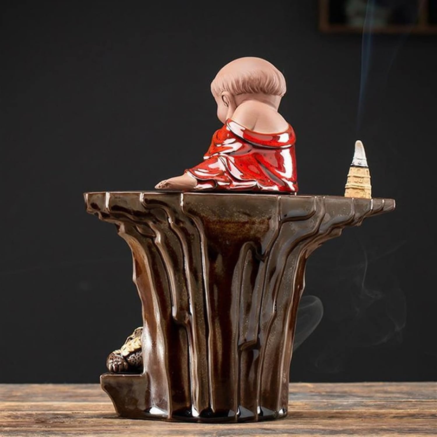 YYDS Incense Burner Creative Ceramic Backflow Incense Burner Ornaments Toad Flow Smoke Incense Burner Tea Table Zen Ornaments Decoration Incense Holders