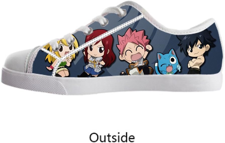 Custom Fairy Tail Girl's Canvas Shoes US4 Fashion Shoes for Girl