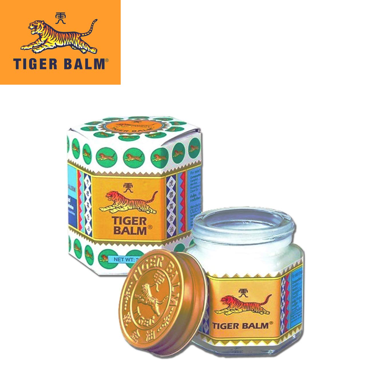 2 Jars of Tiger Balm White Ointment 30gm/Jar