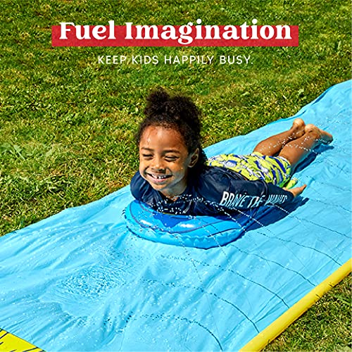 JOYIN 230in x 35,5in (584,2 x 90,2 cm) Wasserrutsche mit 1 Bodyboard, Sommerspielzeug mit eingebautem Sprinkler für Garten und Außen-Wasserspaß
