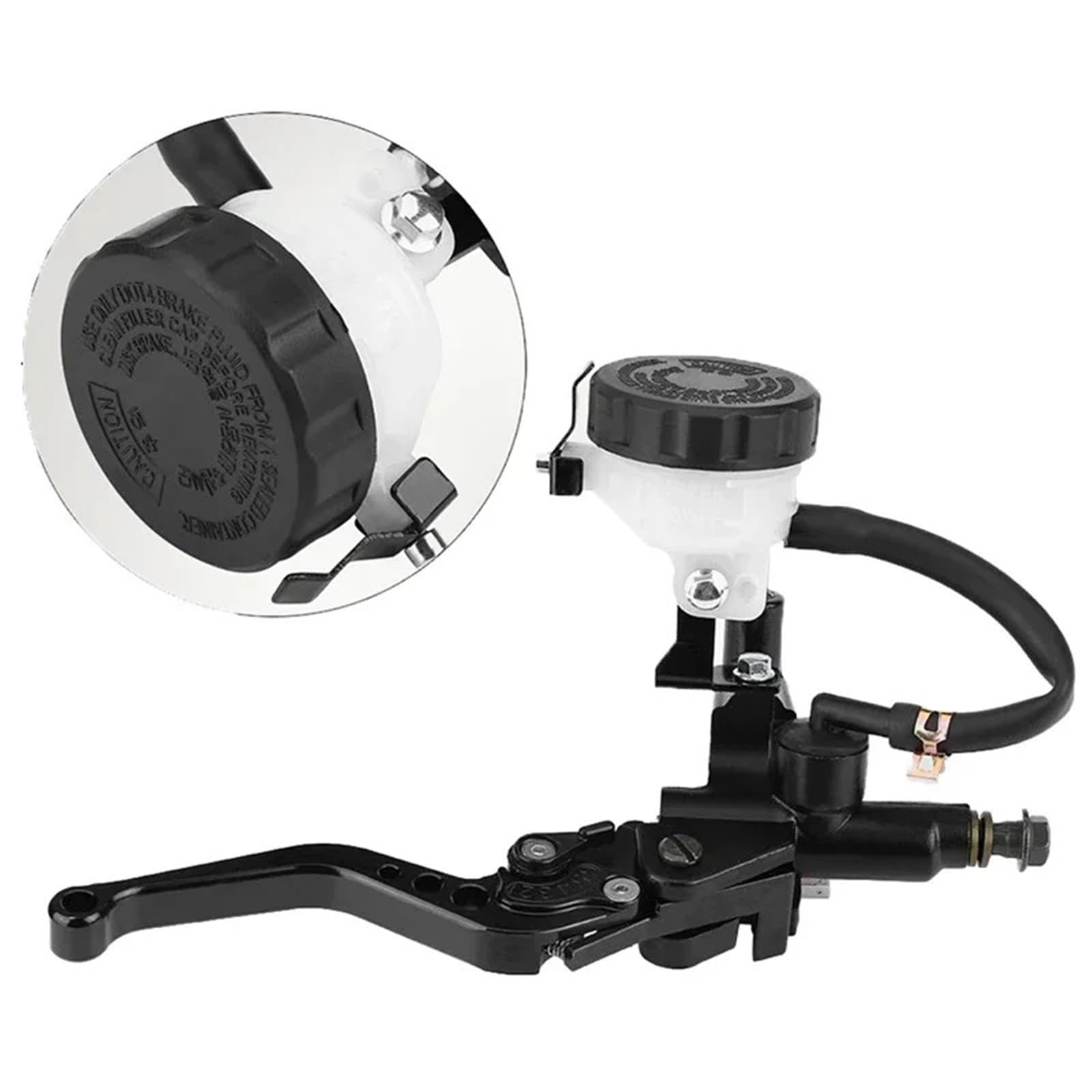 Générique Maître-cylindre hydraulique de frein et d'embrayage à levier 22 mm (7/8") pour moteurs 250-500cc(Rouge)