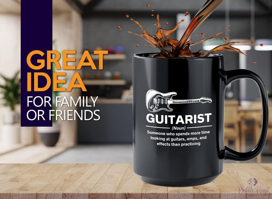 Guitarist Coffee Mug 15oz Black - Guitarist (n.) 1. The most popular member of any band. - musician guitar player electronic rock acoustic apparel gift