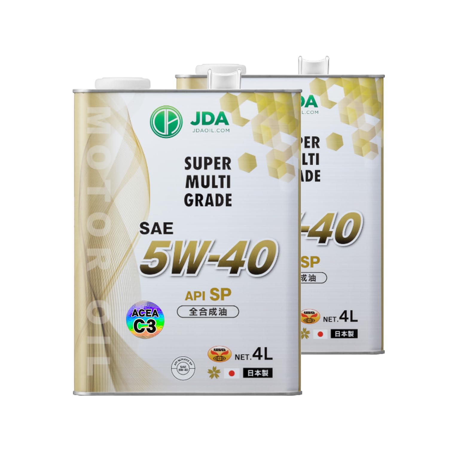 Amazon | JDA ユーロ エンジンオイル 5W-40 SP / C3 4L 全合成基油 4L