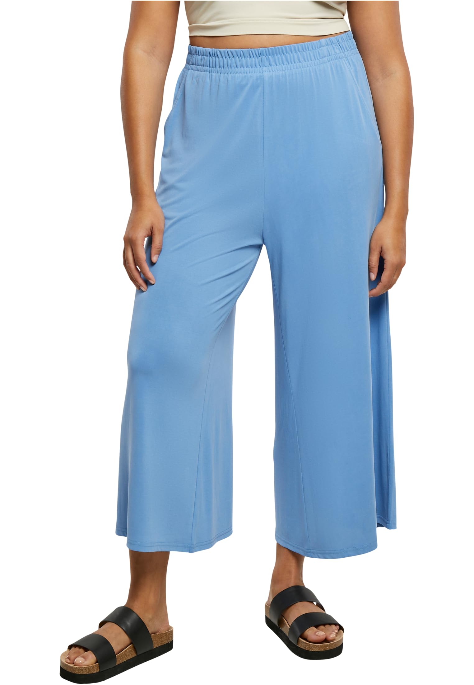 Urban Classics Women's Horizon Blue Modal Culotte Fabric Trousers Dusky Pink, S