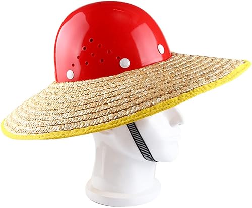Miniatura 2 de Mipcase Sombrero duro, sombrero de paja tejida de paja completa, protección de extensión de protección para el sol, visera solar, accesorios para