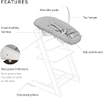 Tripp Trapp Newborn Set, Grey - Convert the Tripp Trapp Chair into Infant Seat for Newborns Up to 20 lbs - Cozy, Safe & Simple to Use - Compatible with Tripp Trapp Models After May 2003
