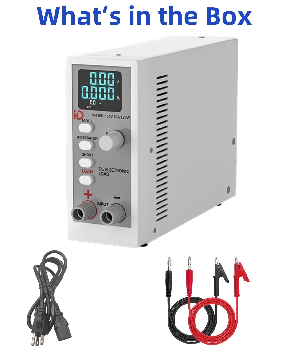 Programmable DC Electronic Load 120W, 0~150V, 0~20A, 0.1~999.9 ohm,Support CC(Constant Current), CV(Constant Voltage), CR (Constant Resistance), CP(Constant Power) Mode — Amazon image 6
