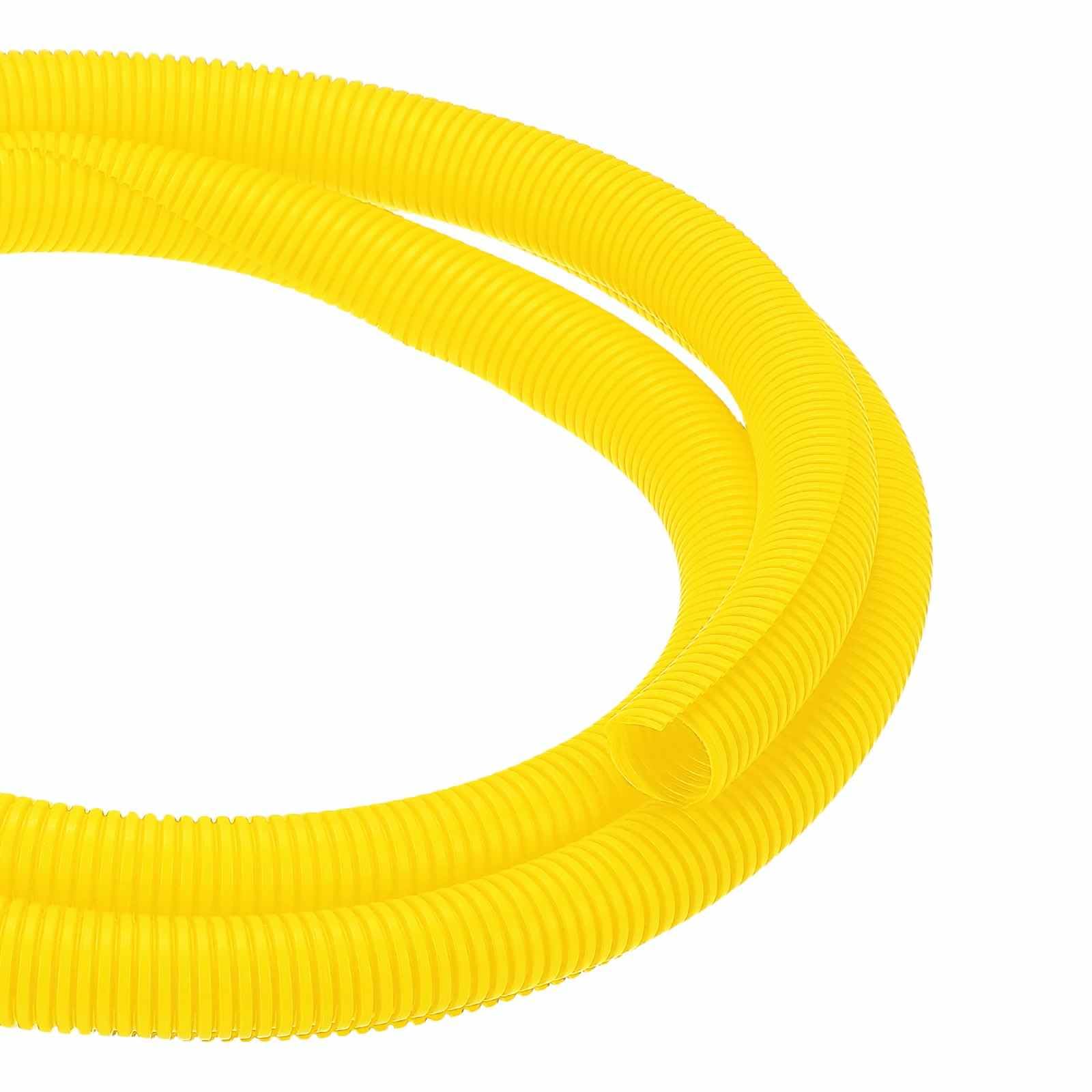 DMiotech 10ft Wire Loom Split Tubing 1 1/4 Inch, Cord Protectors from Pet Flexible Conduit Cable Management for Office Home Garden, Yellow