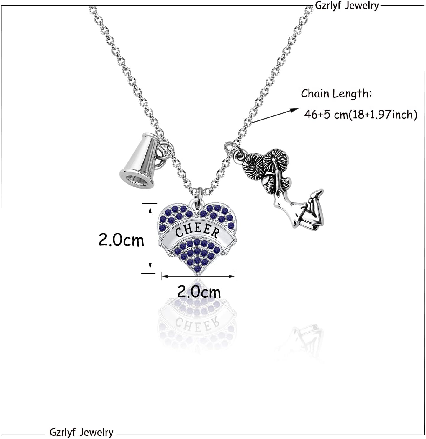 Gzrlyf Cheer Necklace Cheerleader Jewelry Cheerleading Gifts Cheer Gifts for Cheerleaders - Image 6