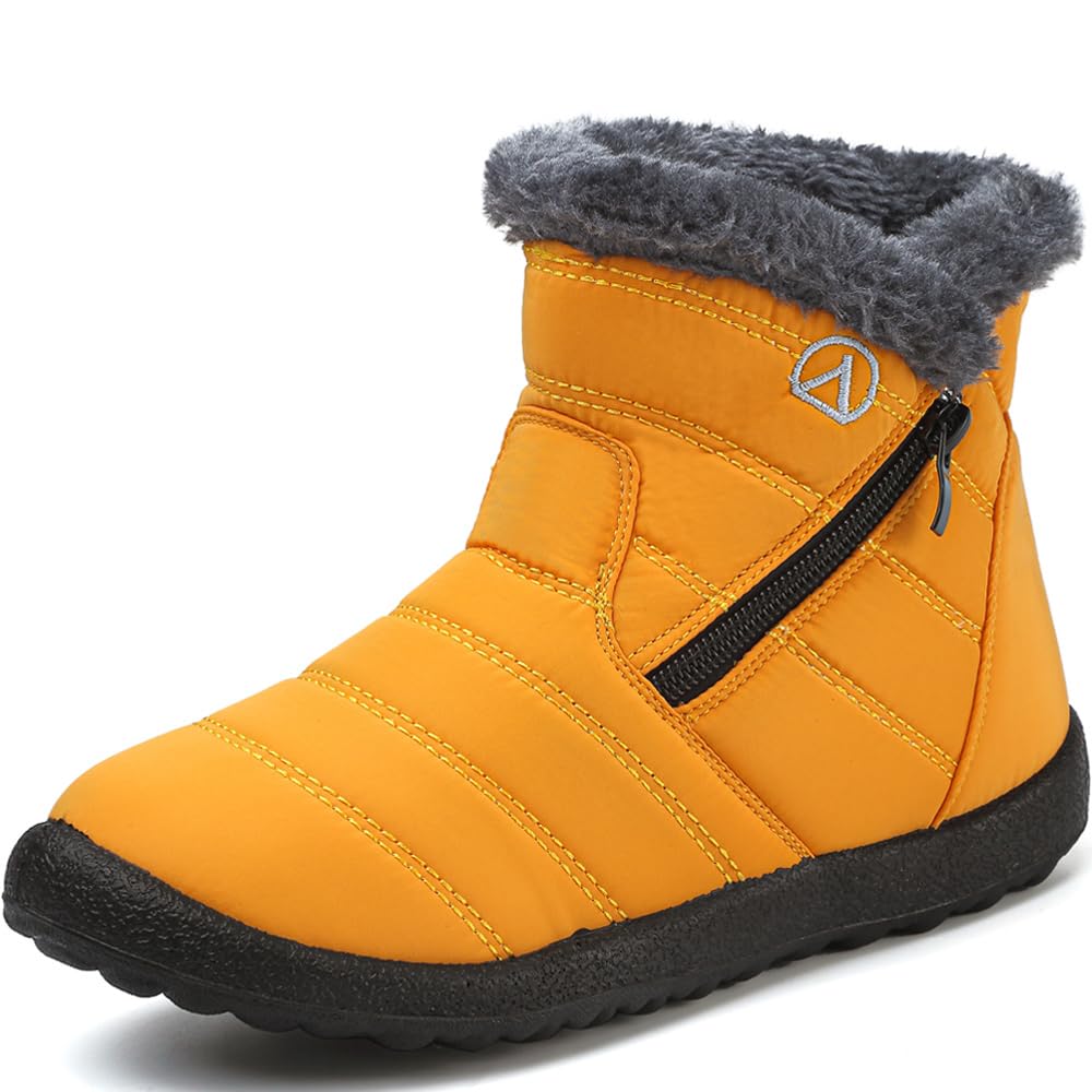 Botas de Nieve Botas para Niñas Invierno Calentar Forrada Botas para Niños Impermeables Exterior Antideslizante Planas Casual Caminar Botas