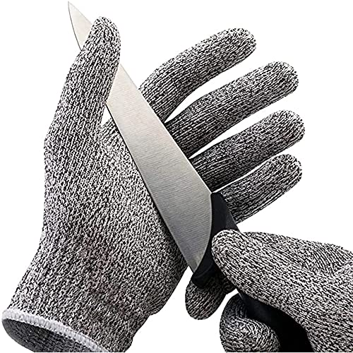 ShengYu-Z Food Grade Level 5 Protection Cut Resistant Gloves, Safety Kitchen Cuts Gloves for Oyster Shucking, Fish Fillet Processing, Mandolin Slicing, Meat Cutting and Wood Carving. (Medium-1 Pairs)
