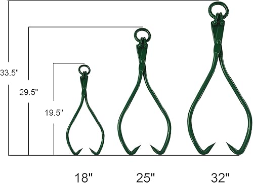 Miniatura 7 de Gancho de garra de madera, pinzas de elevación de troncos de 18 pulgadas, garra de madera resistente, pinzas de deslizamiento de madera, agarre de