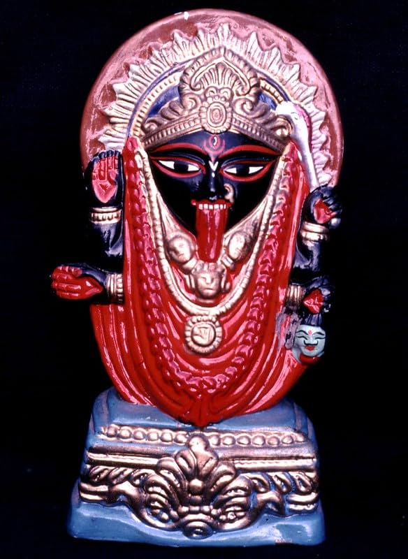 Maa Kali Statue | Adi Shakti Ma Goddess Murti Idol Aadya Chamunda Kamakshi Multi Color Stone ((Pack of 1)