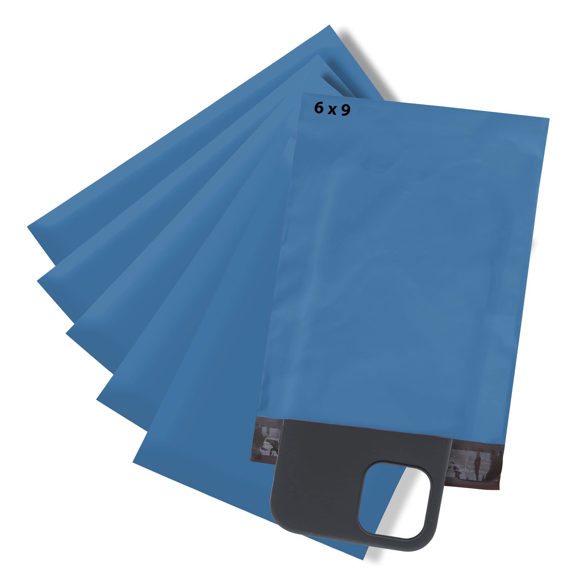 Photo 1 of Small Poly Mailers 6x9, Solid Blue Shipping Bags - Tear And Puncture Free Poly Bags - Water Resistant Mailing Bags - Packaging Bags For Small Business - 100 Count 6" x 9"(100Pck) blue