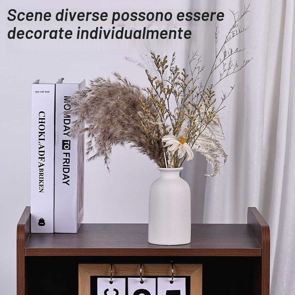Set di 6 mini vasi bianchi in ceramica bianca per fiori, vaso moderno per la decorazione della tavola, piccolo vaso bohémien per la decorazione della casa, centrotavola sfusi per matrimoni, casa
